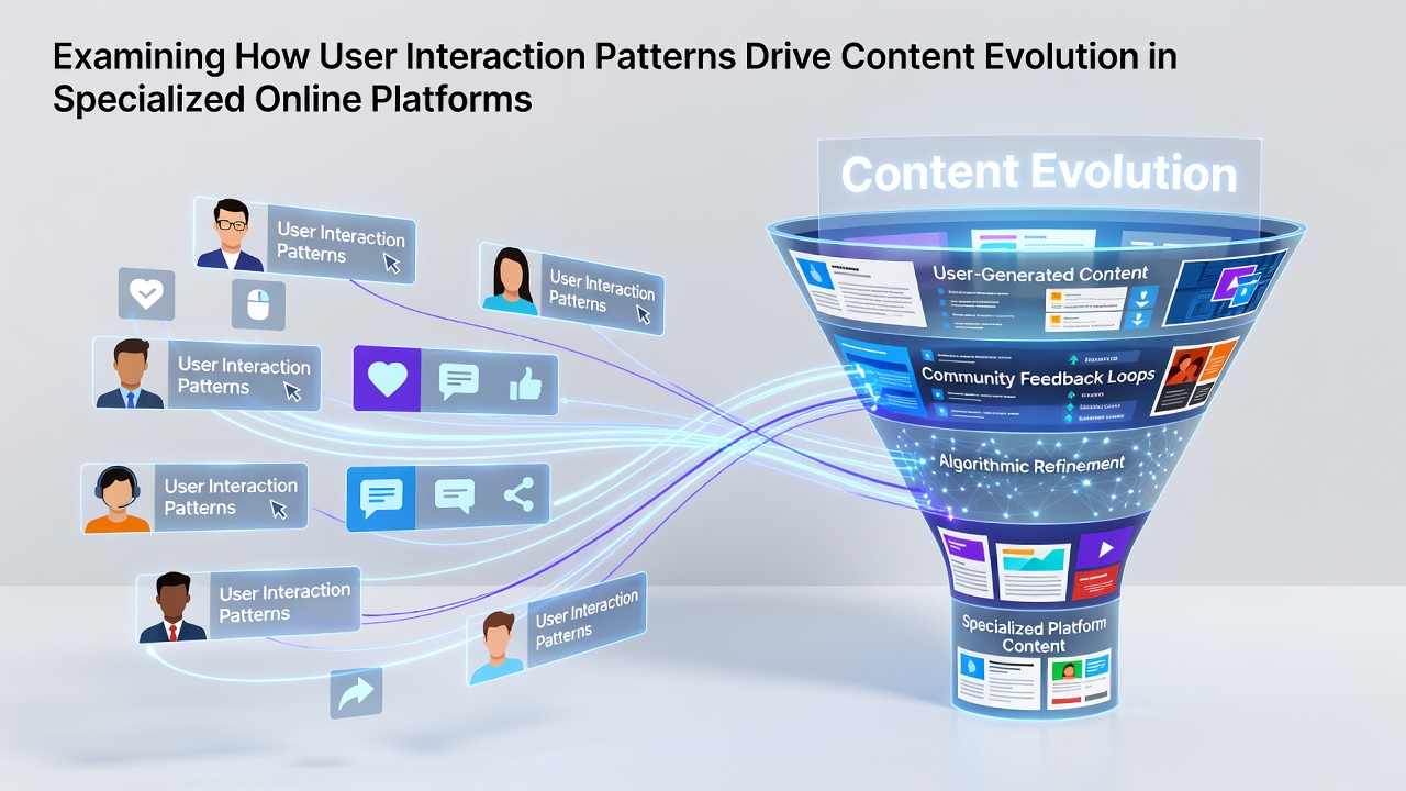 Examining How User Interaction Patterns Drive Content Evolution in Specialized Online Platforms
